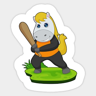 Horse Baseball Baseball bat Sticker